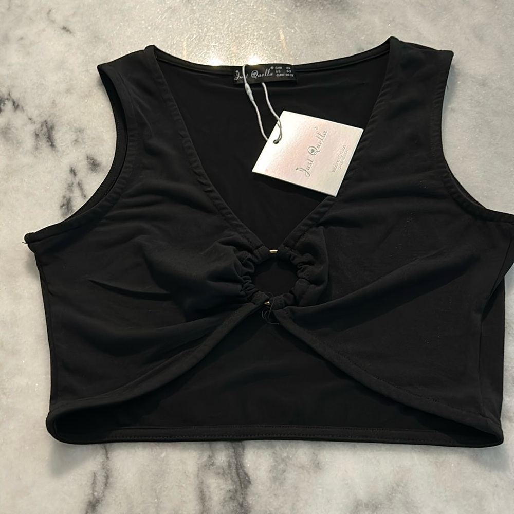 Black crop top, Size XS, Brand new with tags